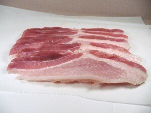 homemade bacon slices