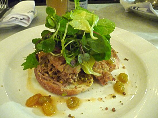 neptune oyster appetizer with fried oyster and berkshire pork