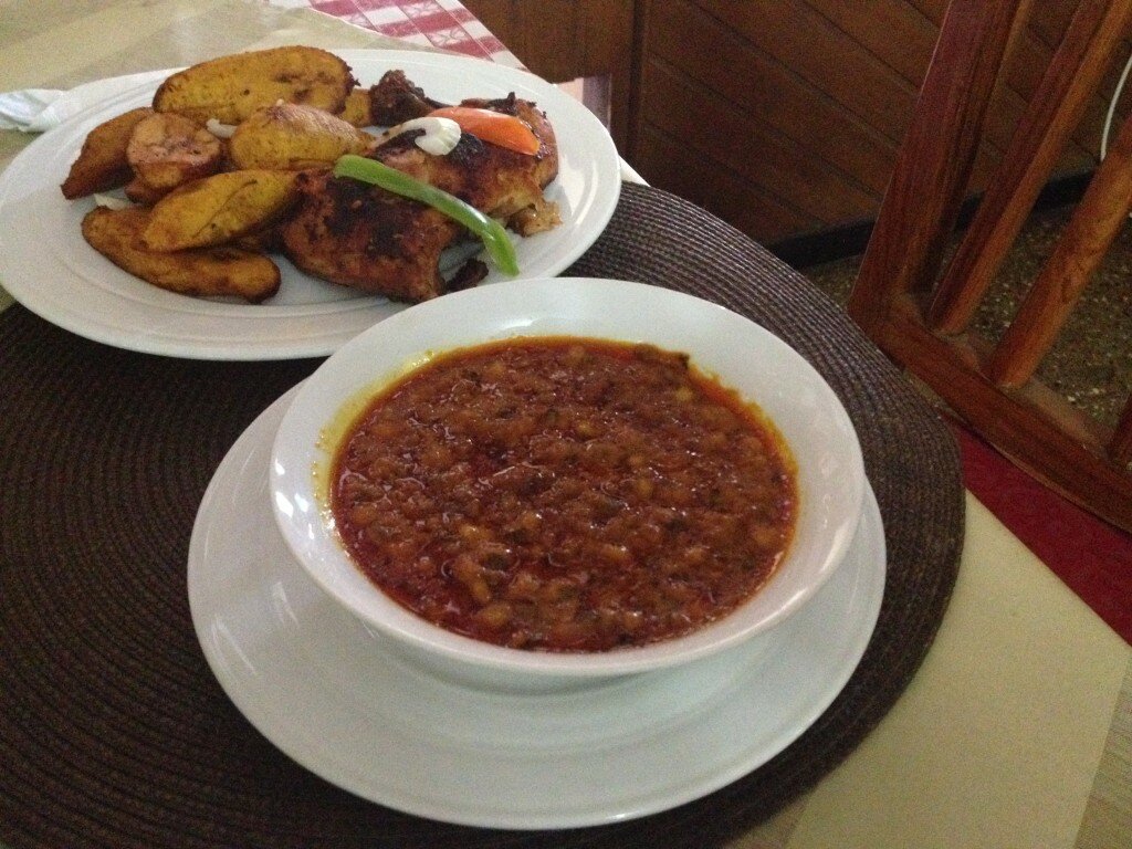 red-red bean stew fro, jofel in kumasi