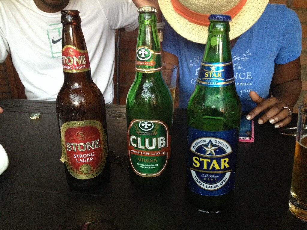 ghana beers - club, star and stone